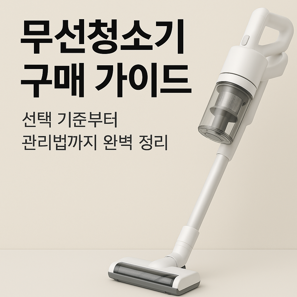 무선청소기 구매 가이드 – 선택 기준부터 관리법까지 완벽 정리